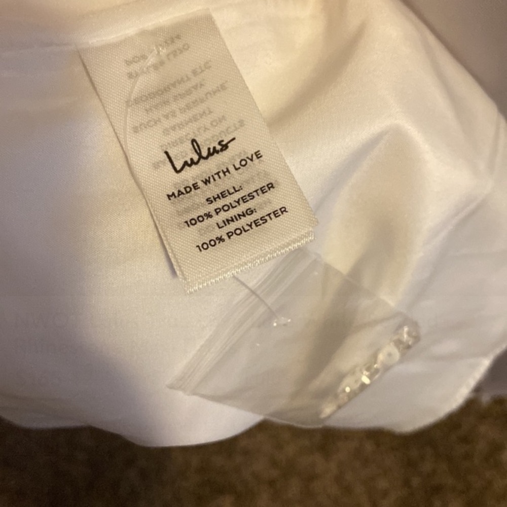 NWOT Lulus True Love Luxe White Beaded Rhinestone Maxi Dress - Picture 15 of 16